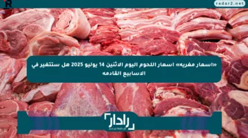 «أسعار مغرية» أسعار اللحوم اليوم الإثنين 14 يوليو 2025 هل ستتغير في الأسابيع القادمة
